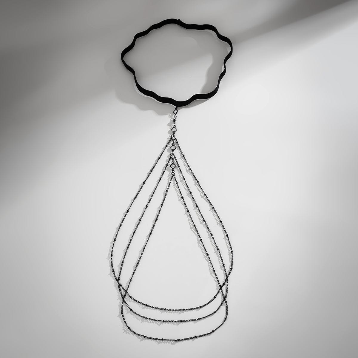 Boho Layering Rhinestone Inlaid Elastic Saturn Thigh Leg Chain - ArtGalleryZen