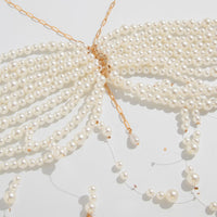 Thumbnail for Boho Metallic Feather Tassel Pearl Beaded Lingerie Halter Top Backless Bra - ArtGalleryZen