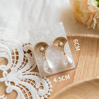 Thumbnail for Boho Metallic Shell Dangle Pearl Earrings - ArtGalleryZen