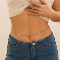 Thumbnail for Boho Minimalist Pearl Navel Piercing Belly Chain