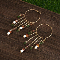 Thumbnail for Boho Mushroom Tassel Dangle Hoop Earrings - ArtGalleryZen