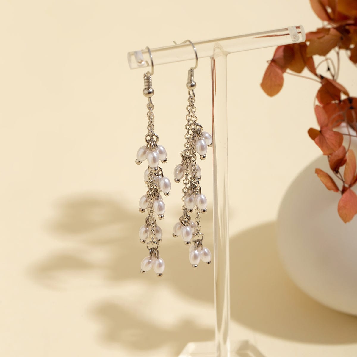 Boho Newly Dangling Pearl Tassel Earrings - ArtGalleryZen