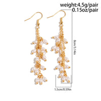 Thumbnail for Boho Newly Dangling Pearl Tassel Earrings