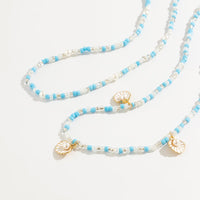 Thumbnail for Boho Ocean Style Crystal Beaded Enamel Shell Pendant Waist Chain Set