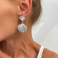 Thumbnail for Boho Pearl Inlaid Shell Dangle Earrings - ArtGalleryZen