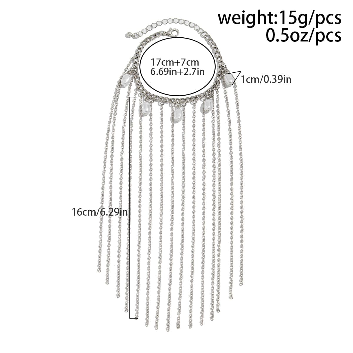 Boho Pearl Long Chain Tassel Bracelet - ArtGalleryZen