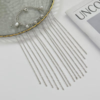 Thumbnail for Boho Pearl Long Chain Tassel Bracelet - ArtGalleryZen