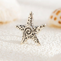 Thumbnail for Boho Relief Spiral Starfish Ear Cuff Earring - ArtGalleryZen