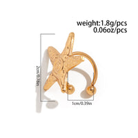 Thumbnail for Boho Relief Spiral Starfish Ear Cuff Earring - ArtGalleryZen
