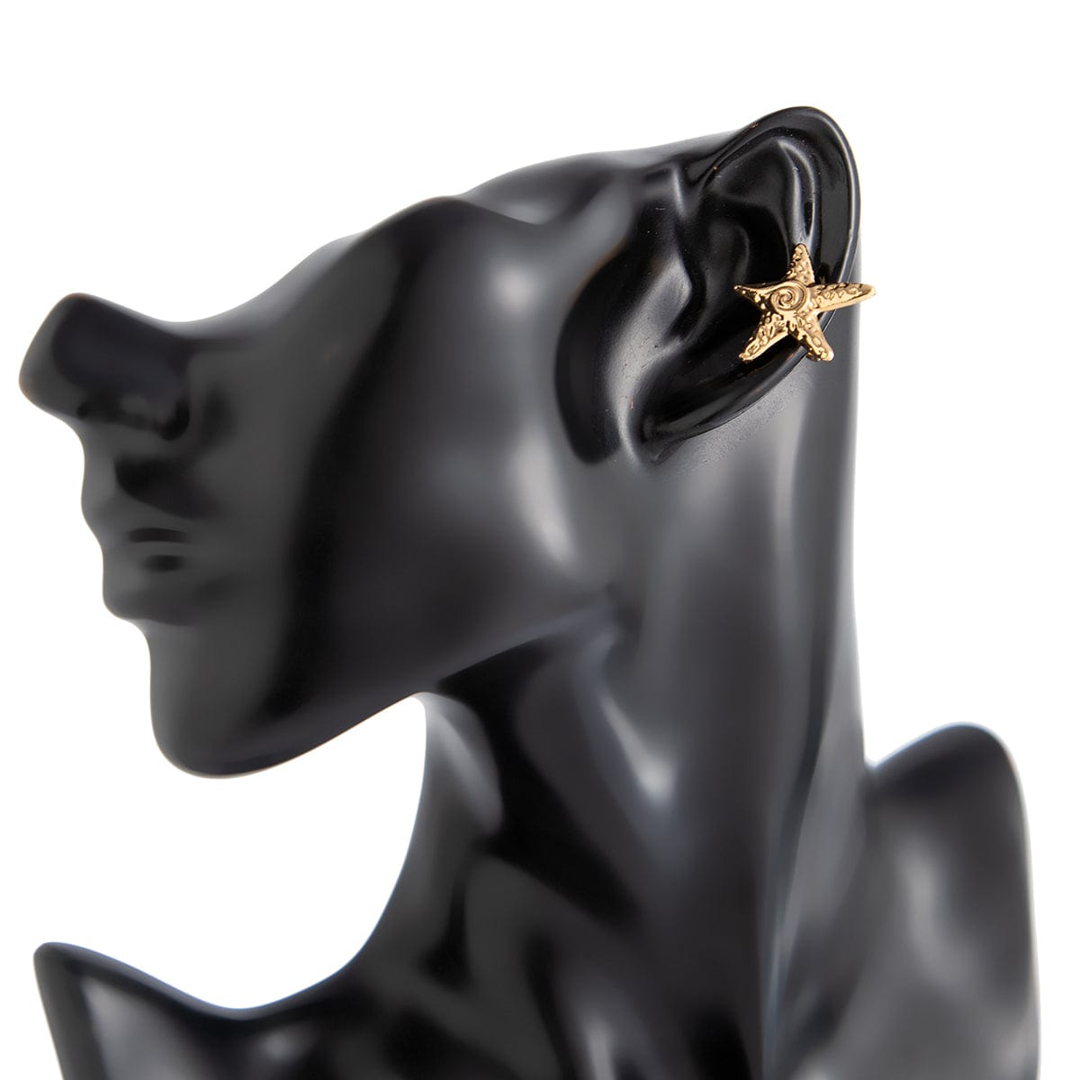 Boho Relief Spiral Starfish Ear Cuff Earring - ArtGalleryZen