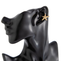 Thumbnail for Boho Relief Spiral Starfish Ear Cuff Earring - ArtGalleryZen
