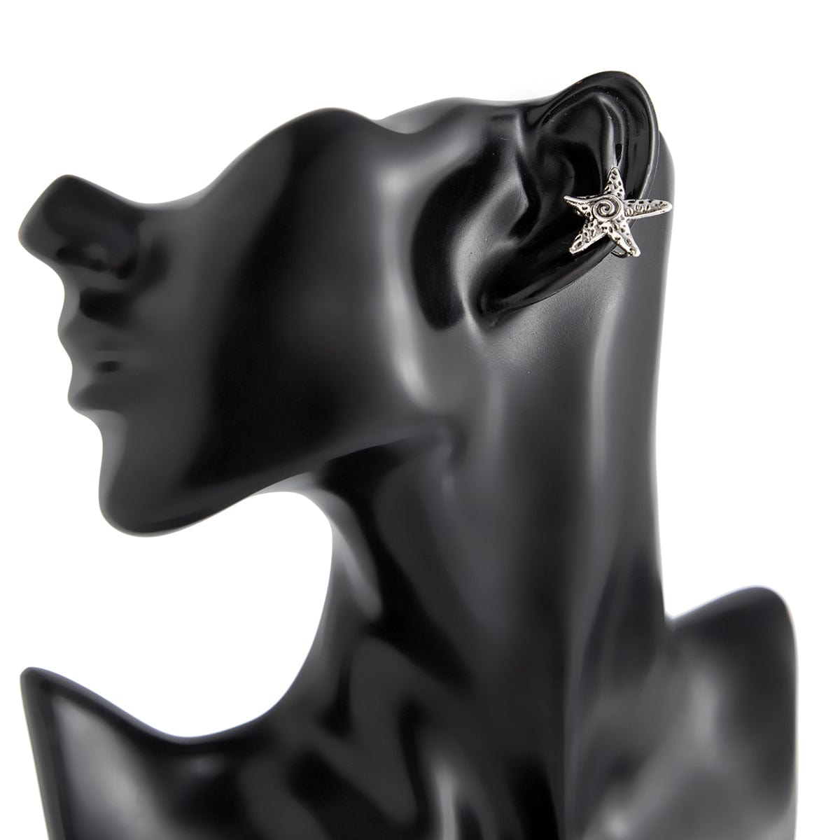 Boho Relief Spiral Starfish Ear Cuff Earring