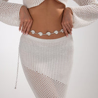 Thumbnail for Boho Silver Tone Chunky Conch Waist Chain - ArtGalleryZen