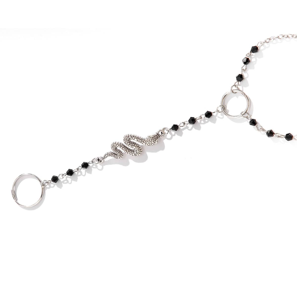 Boho Snake Finger Ring Chain Bracelet - ArtGalleryZen