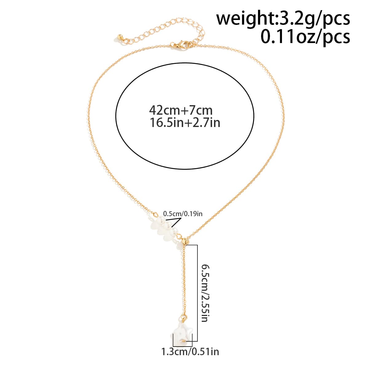 Boho Star Pendant Pearl Chain Y Necklace - ArtGalleryZen