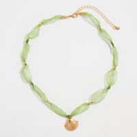 Thumbnail for Boho Starfish Conch Shell Pendant Yarn Choker Necklace - ArtGalleryZen