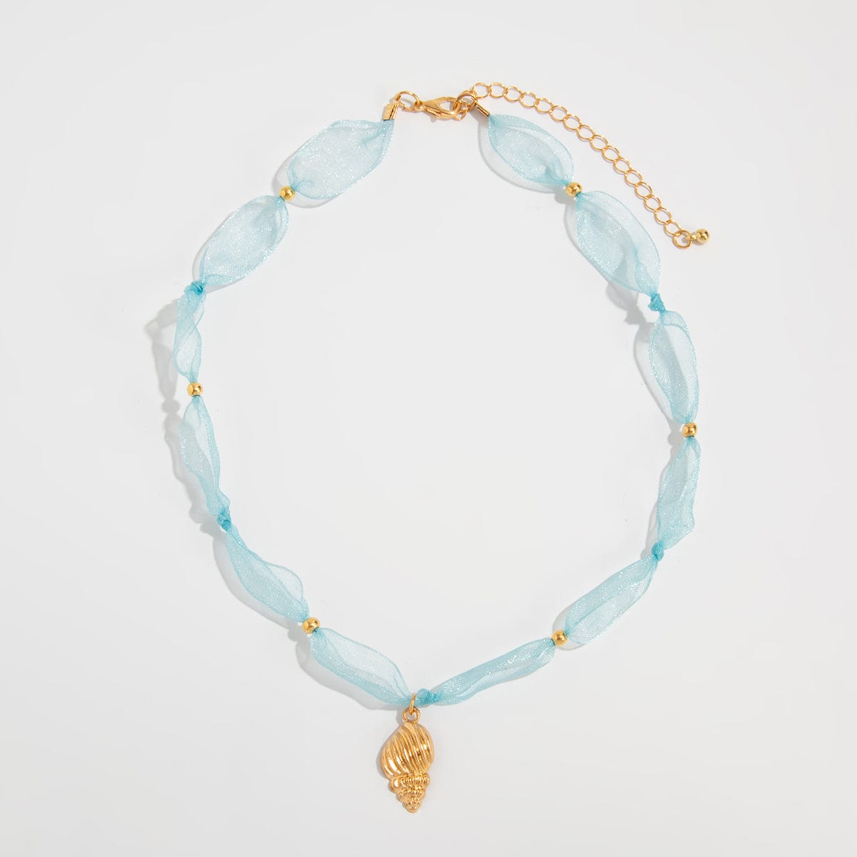 Boho Starfish Conch Shell Pendant Yarn Choker Necklace - ArtGalleryZen