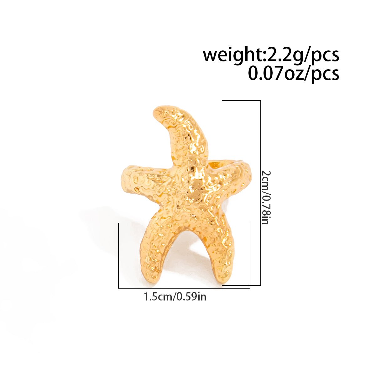 Boho Starfish Ear Wrap Earring - ArtGalleryZen