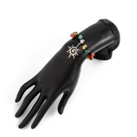 Thumbnail for Boho Sun Charm Turquoise Stone Wax Cord Bracelet - ArtGalleryZen