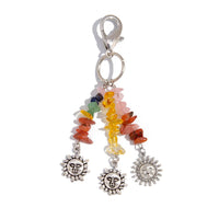 Thumbnail for Boho Sun Pendant Colorful Turquoise Stone Chain Keychain - ArtGalleryZen