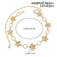 Thumbnail for Boho Textured Flower Hoop Waist Chain - ArtGalleryZen