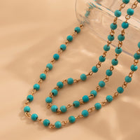 Thumbnail for Boho Turquoise Long Chain Y Necklace