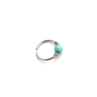 Thumbnail for Boho Turquoise Stainless Steel Earring Nose Piercing Nose Hoop - ArtGalleryZen