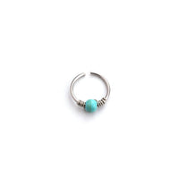 Thumbnail for Boho Turquoise Stainless Steel Earring Nose Piercing Nose Hoop - ArtGalleryZen
