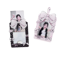 Thumbnail for Bowknot Polka Dots Kpop Keychain Acrylic Photocard Holder - ArtGalleryZen