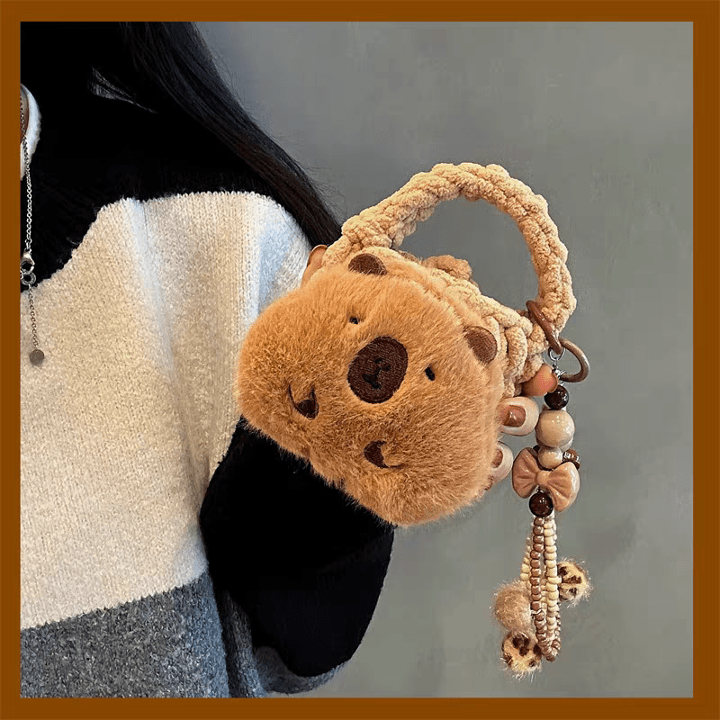 Capybara Plush Coin Purse Earphone Case - ArtGalleryZen