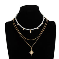 Thumbnail for Charming 3pcs Rhinestone Sunlight Pendant Crystal Chain Necklace Set - ArtGalleryZen