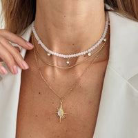 Thumbnail for Charming 3pcs Rhinestone Sunlight Pendant Crystal Chain Necklace Set - ArtGalleryZen