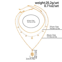 Thumbnail for Charming 3pcs Rhinestone Sunlight Pendant Crystal Chain Necklace Set - ArtGalleryZen