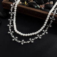 Thumbnail for Charming Layered Cross Pearl Trouser Chain - ArtGalleryZen