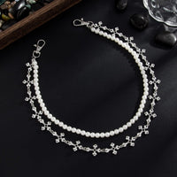 Thumbnail for Charming Layered Cross Pearl Trouser Chain - ArtGalleryZen