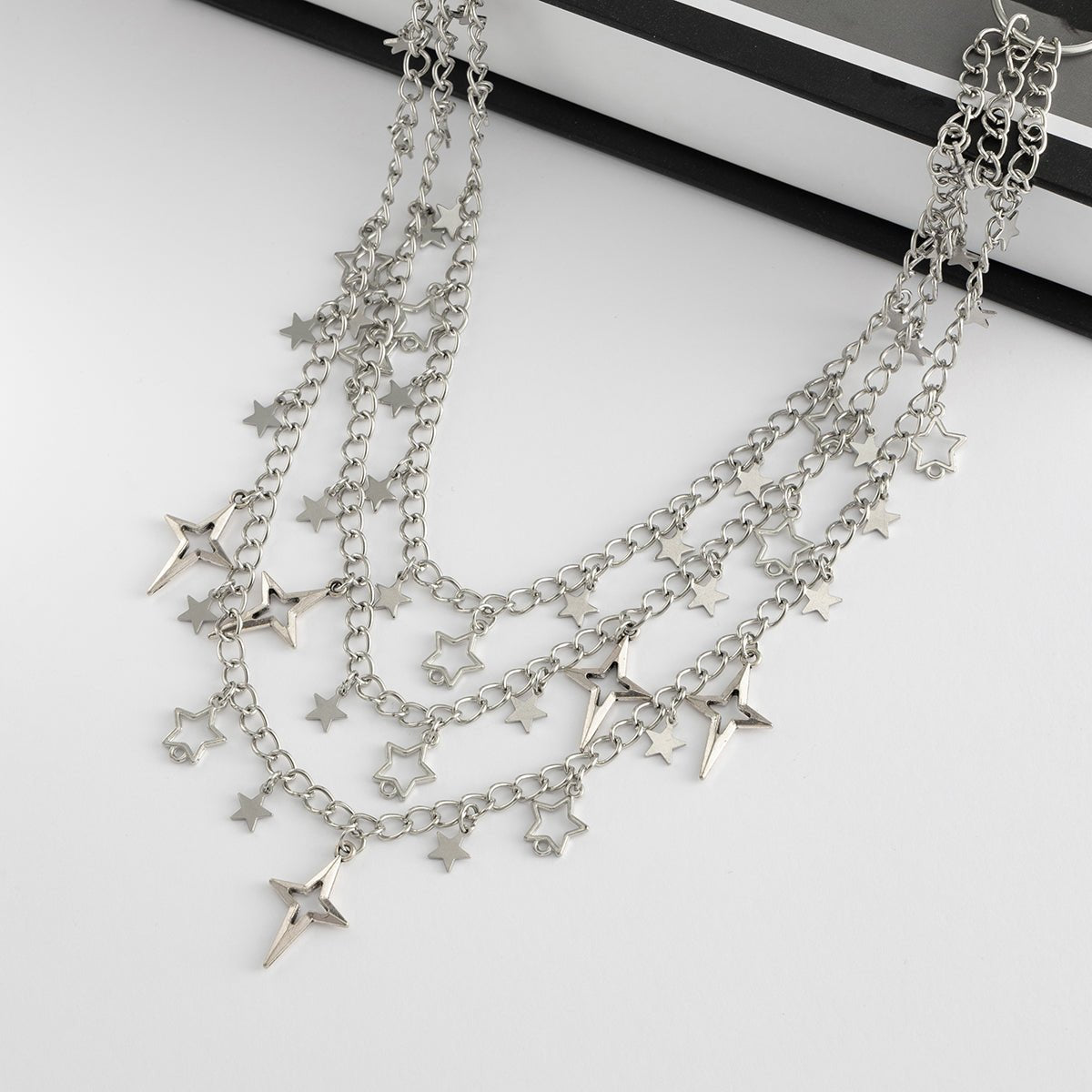 Charming Layered Hollow Star Pendant Trouser Chain - ArtGalleryZen