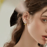 Thumbnail for Charming Pearl Inlaid CZ Flower Earrings - ArtGalleryZen