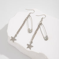 Thumbnail for Charming Star Tassel Paperclip Earrings