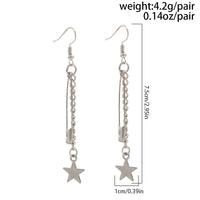 Thumbnail for Charming Star Tassel Paperclip Earrings