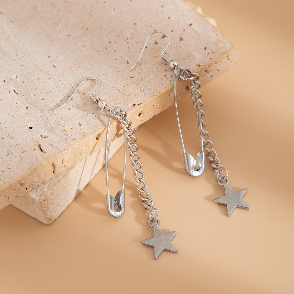 Charming Star Tassel Paperclip Earrings