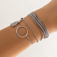 Thumbnail for Chc Multi-Layered Tassel Ring Bracelet Set - ArtGalleryZen
