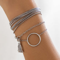 Thumbnail for Chc Multi-Layered Tassel Ring Bracelet Set - ArtGalleryZen