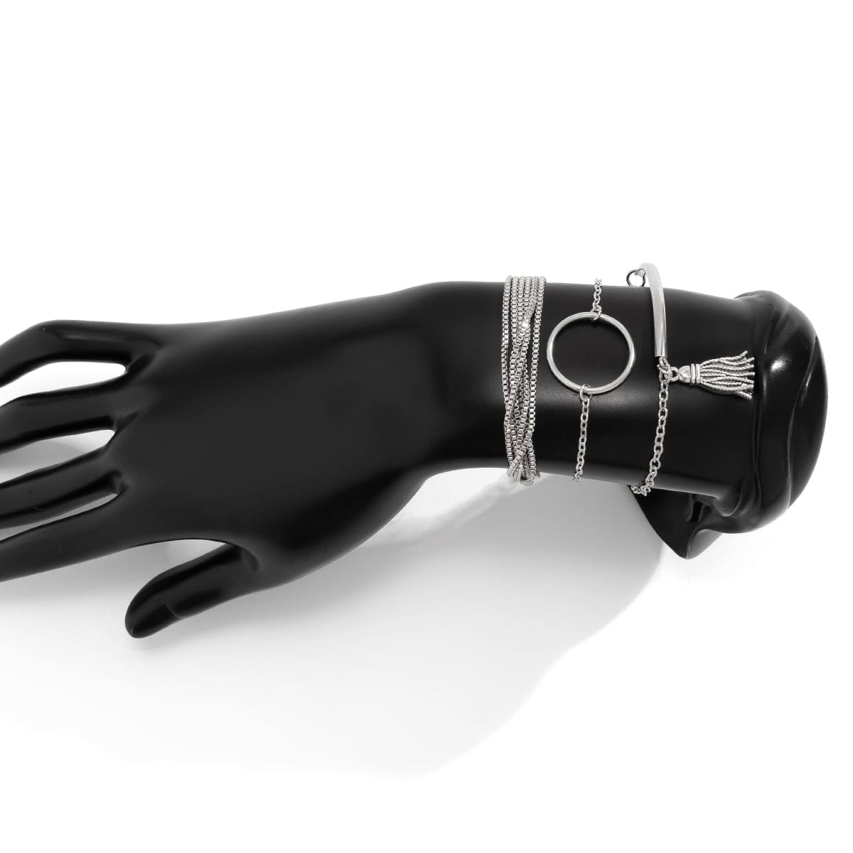 Chc Multi-Layered Tassel Ring Bracelet Set - ArtGalleryZen