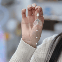 Thumbnail for Chic 14K Gold Mermaid Tail Pearl Chain Tassel Ear Clip Earrings - ArtGalleryZen