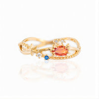 Thumbnail for Chic 18K Gold Filled CZ Inlaid Aquarium Ring - ArtGalleryZen