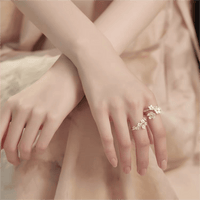 Thumbnail for Chic 2 Pieces Floral Ring Set - ArtGalleryZen