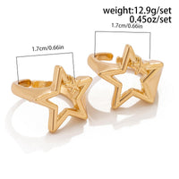 Thumbnail for Chic 2 Pieces Hollow Duo Star Open Ring Set