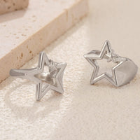 Thumbnail for Chic 2 Pieces Hollow Duo Star Open Ring Set