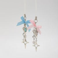 Thumbnail for Chic 2pcs Bowknot Heart Star Keychain Phone Strap Set - ArtGalleryZen