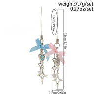 Thumbnail for Chic 2pcs Bowknot Heart Star Keychain Phone Strap Set - ArtGalleryZen